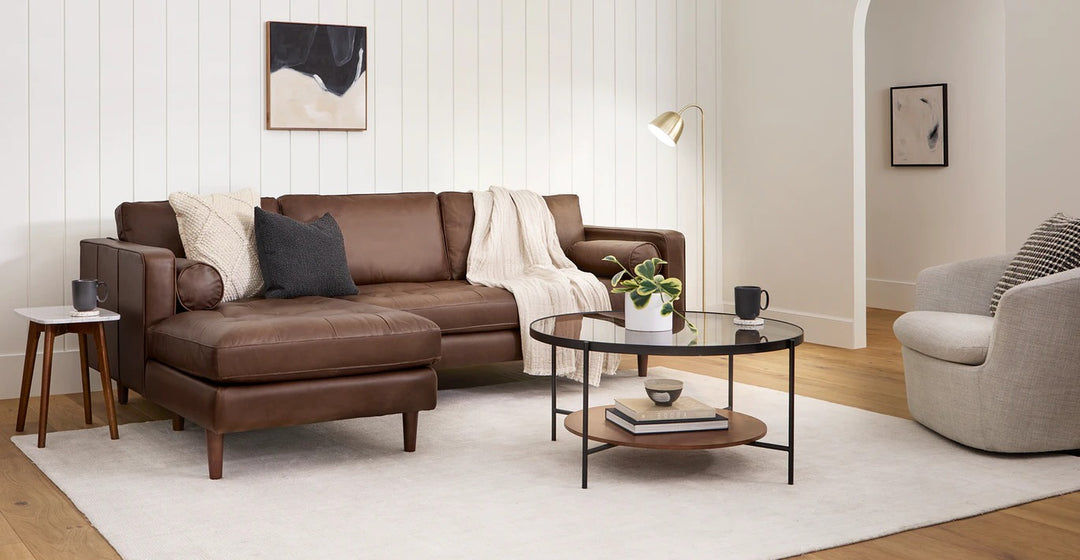 Sven Charme Chocolat Left Sectional Sofa