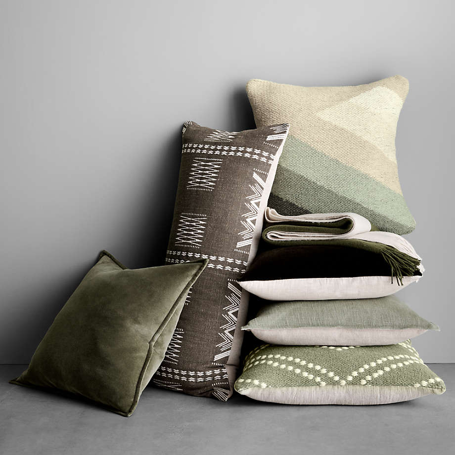Byzan Sage Kilim Throw Pillow Cover With Insert 23"x23"