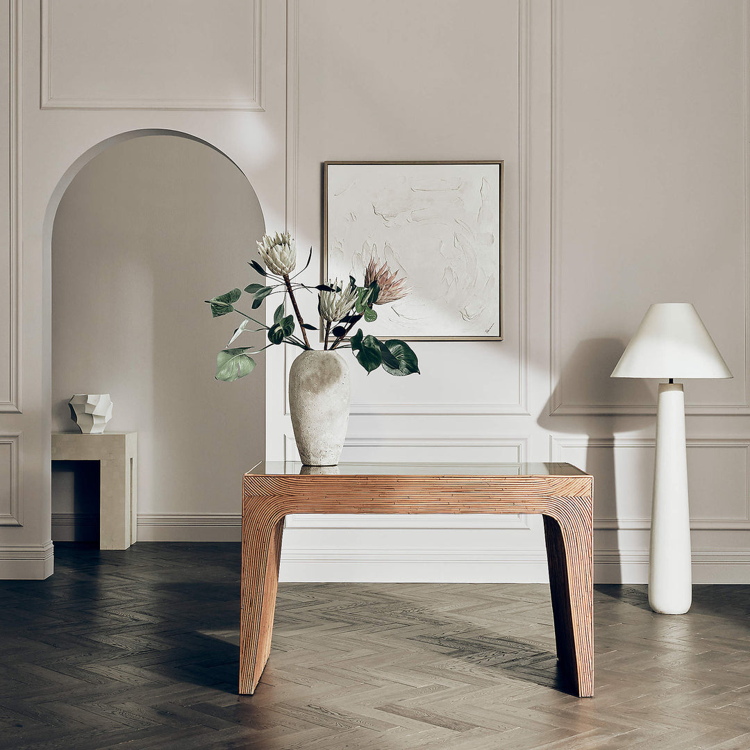 Polar White Cement Floor Lamp