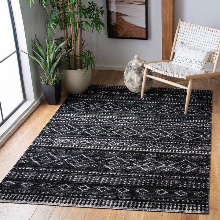 Ragnar Southwestern Gray Black Indoor Outdoor Area Rug