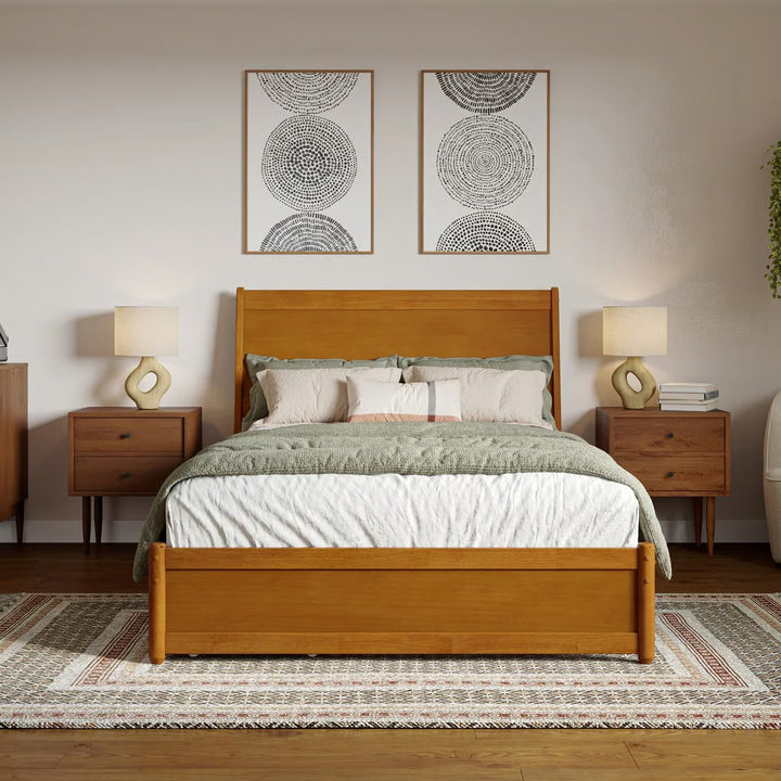 Avdesh Solid Wood Sleigh Storage Bed Full
