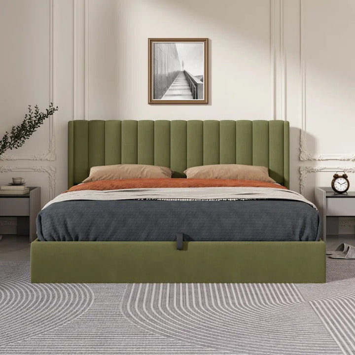 Daizia Lift Up Storage Platform Bed King
