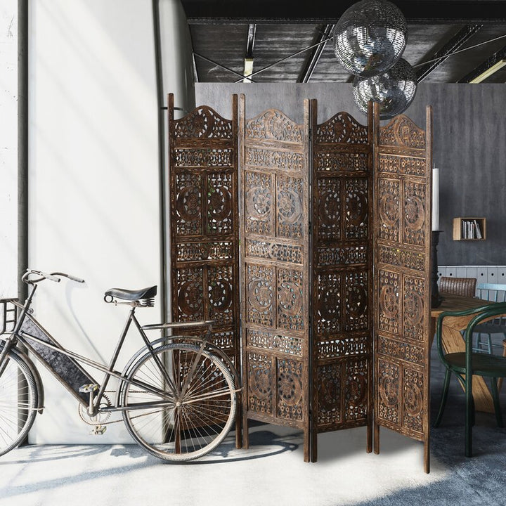 Hubertine Panel Solid Wood Folding Room Divider