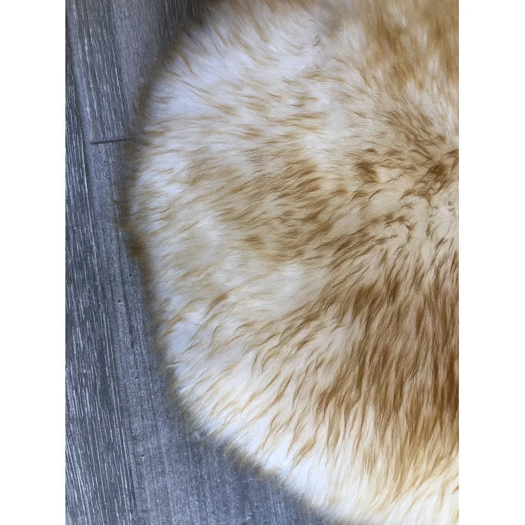 Wicklund Faux Sheepskin Beige Rug