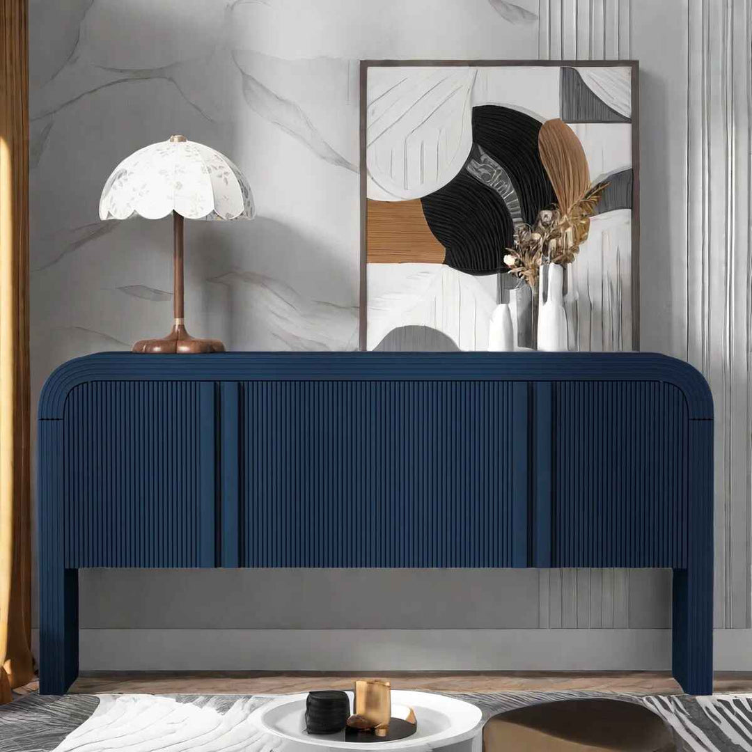 Himanshi Striped Sideboard with 4 Doors
