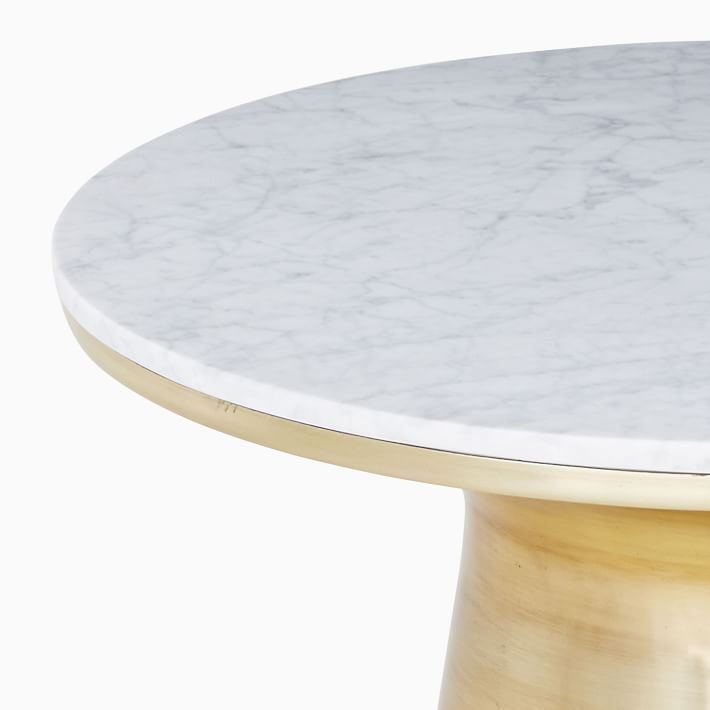 Marble Topped Pedestal Coffee Table