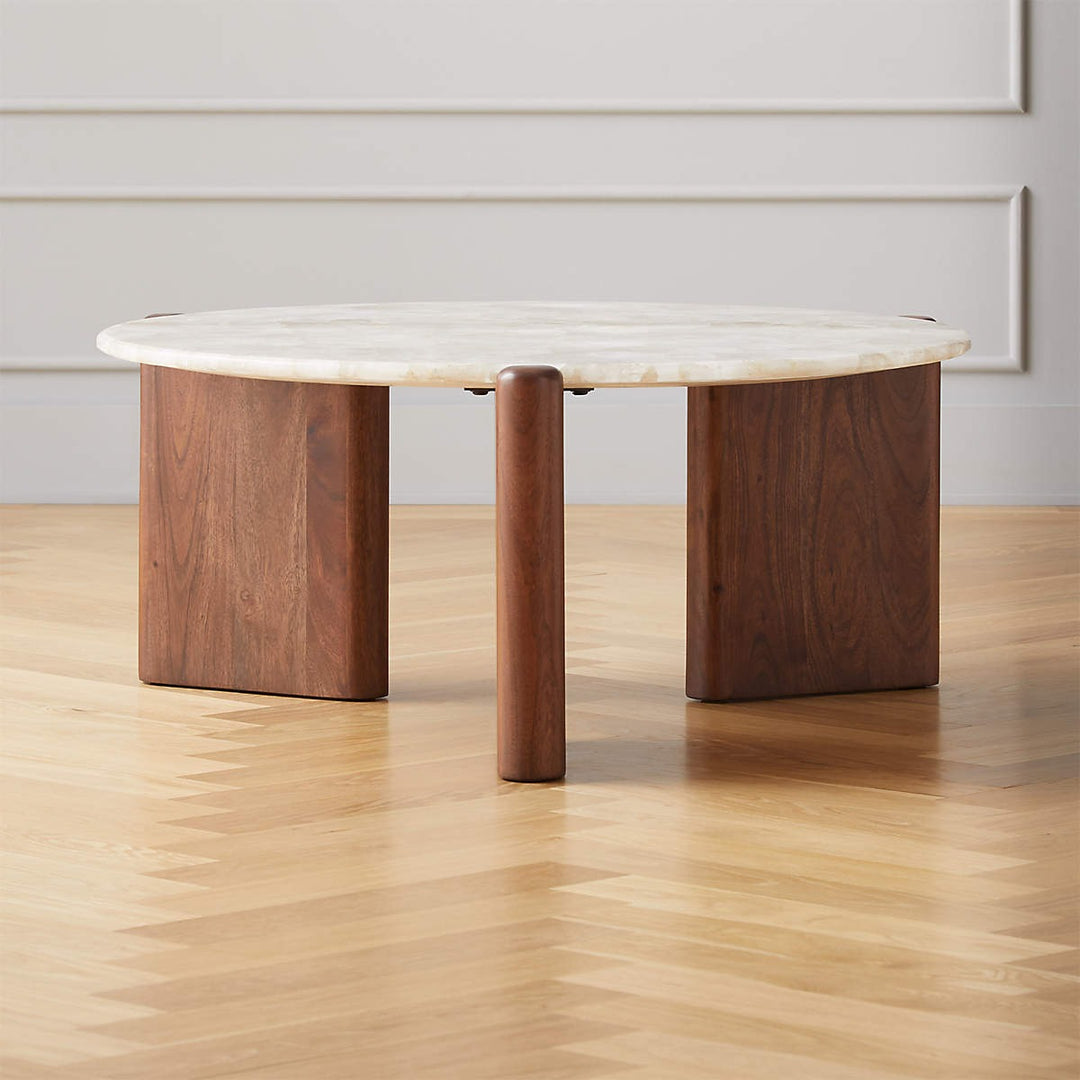 SANTORO WHITE QUARTZ COFFEE TABLE
