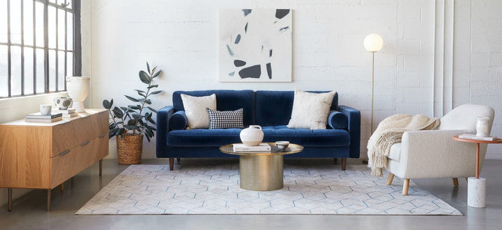 Sven Cascadia Blue Sofa