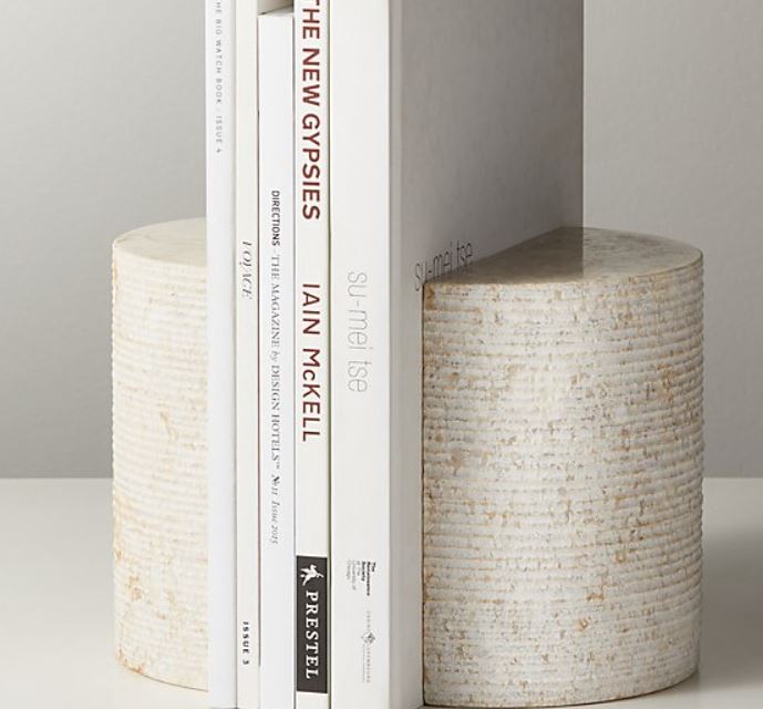 Column Marble Bookends Set of 2