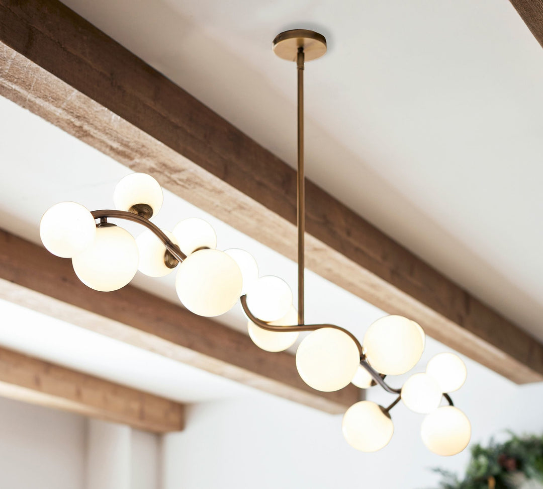 Quinn Milk Glass Chandelier