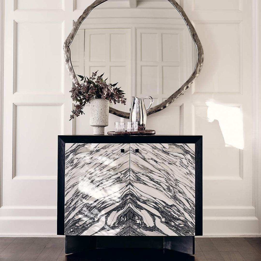 Taos Black Marble Bar Cabinet