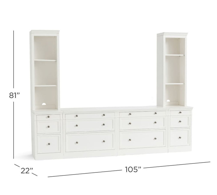 Livingston Bookcase Towers with Drawers