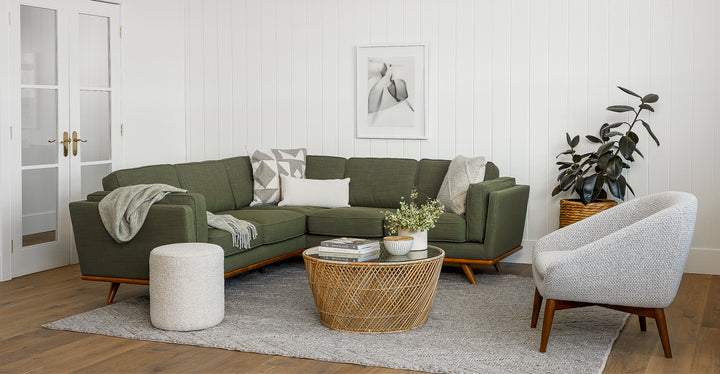 Timber Olio Green Corner Sectional