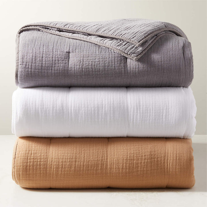Alto White Organic Cotton Quilt - King