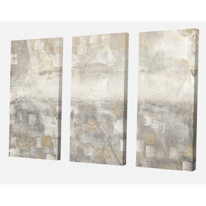 Gray Abstract Watercolor Print Multi Piece Canvas