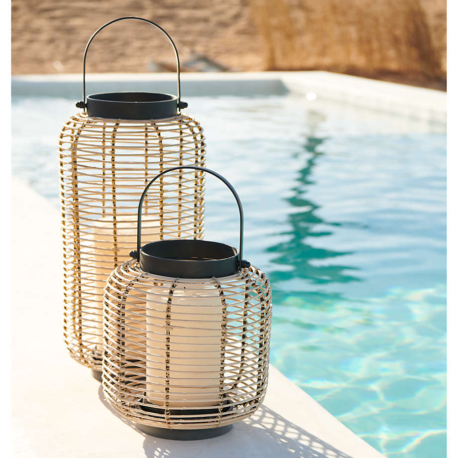 Brigton Rattan Lantern 16"