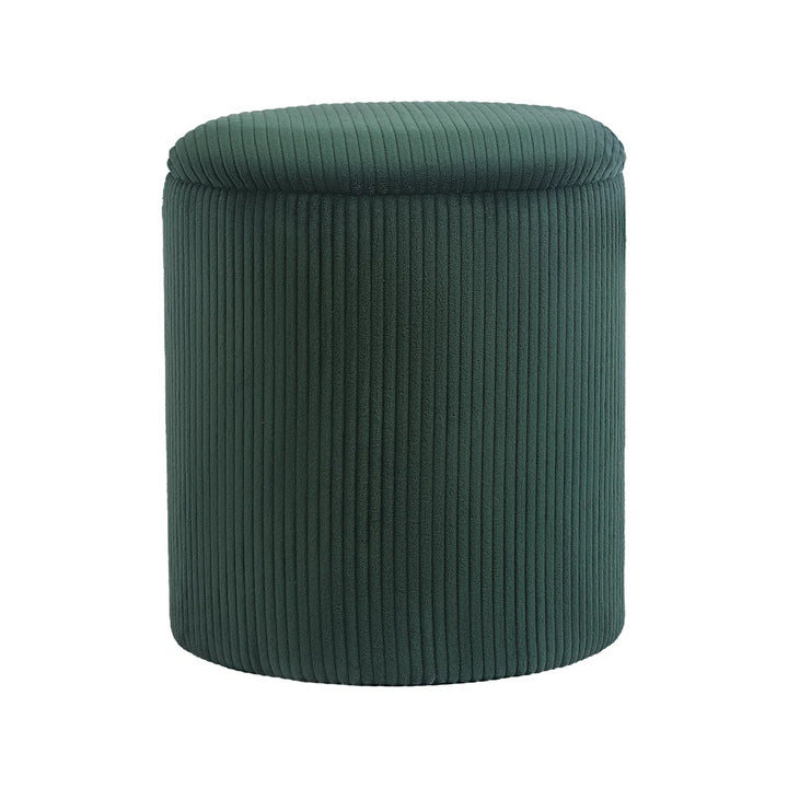 Upholstered Round Storage Ottoman