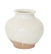 White Washed Ceramic Pot