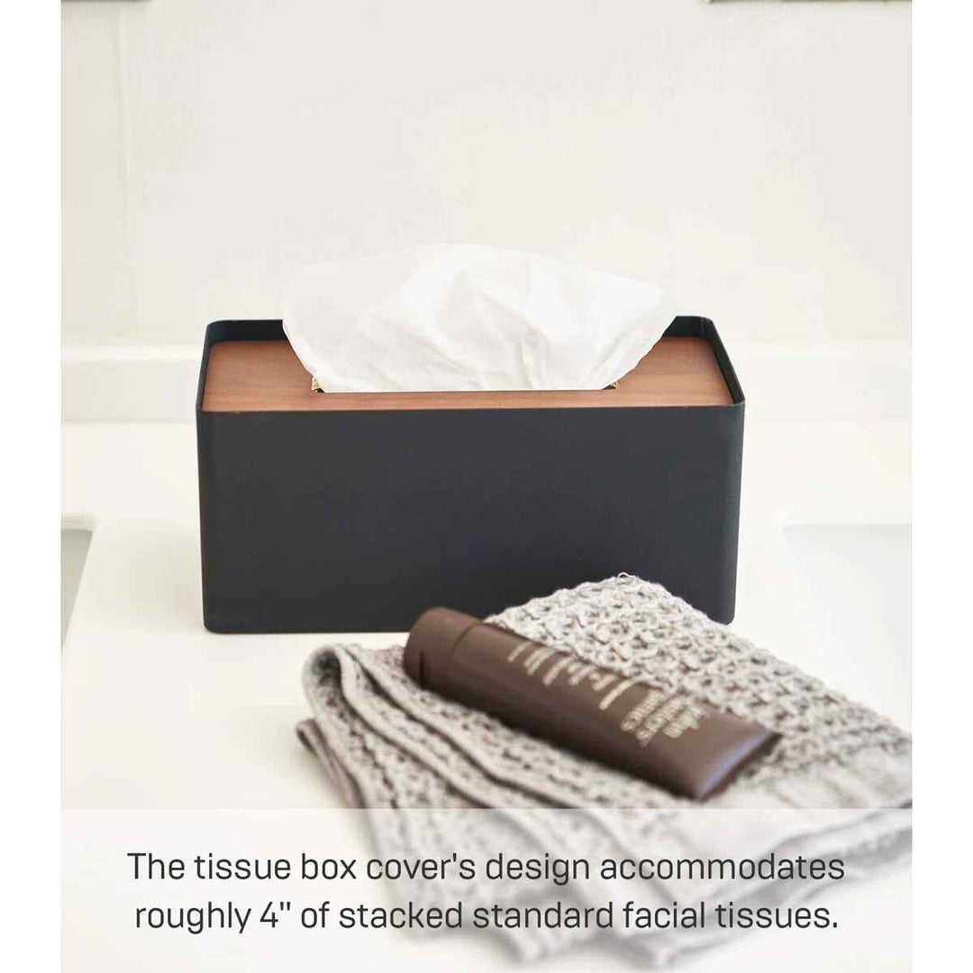Yamazaki Home Rin Rectangular Reusable Tissue Box Cover