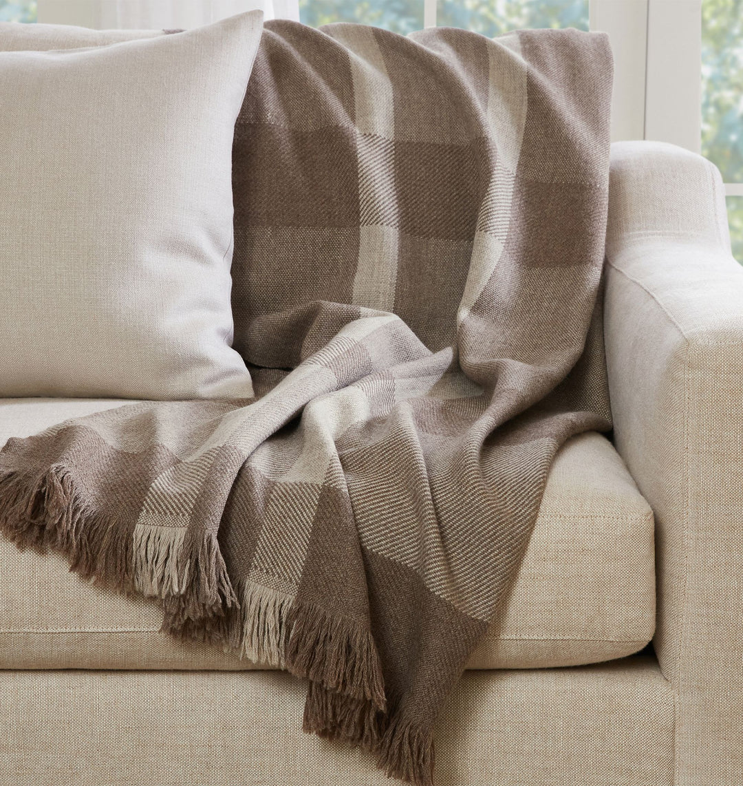 Handwoven Wool Gingham Throw