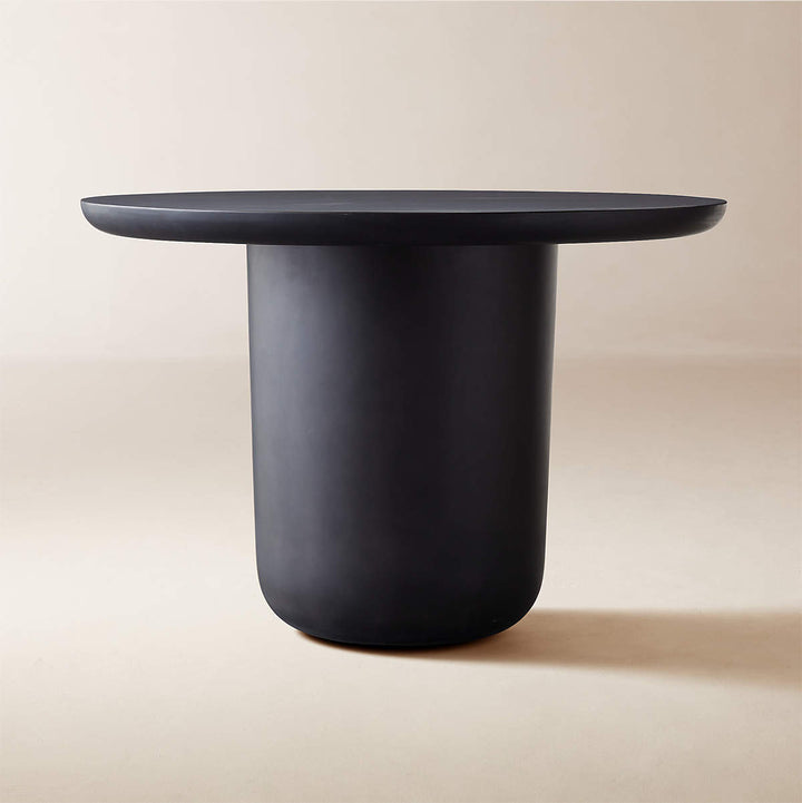LOLA ROUND BLACK CONCRETE DINING TABLE