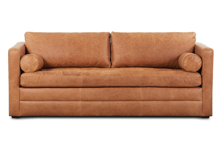 Napa 82 Leather Pull Out Convertible Sleeper Sofa