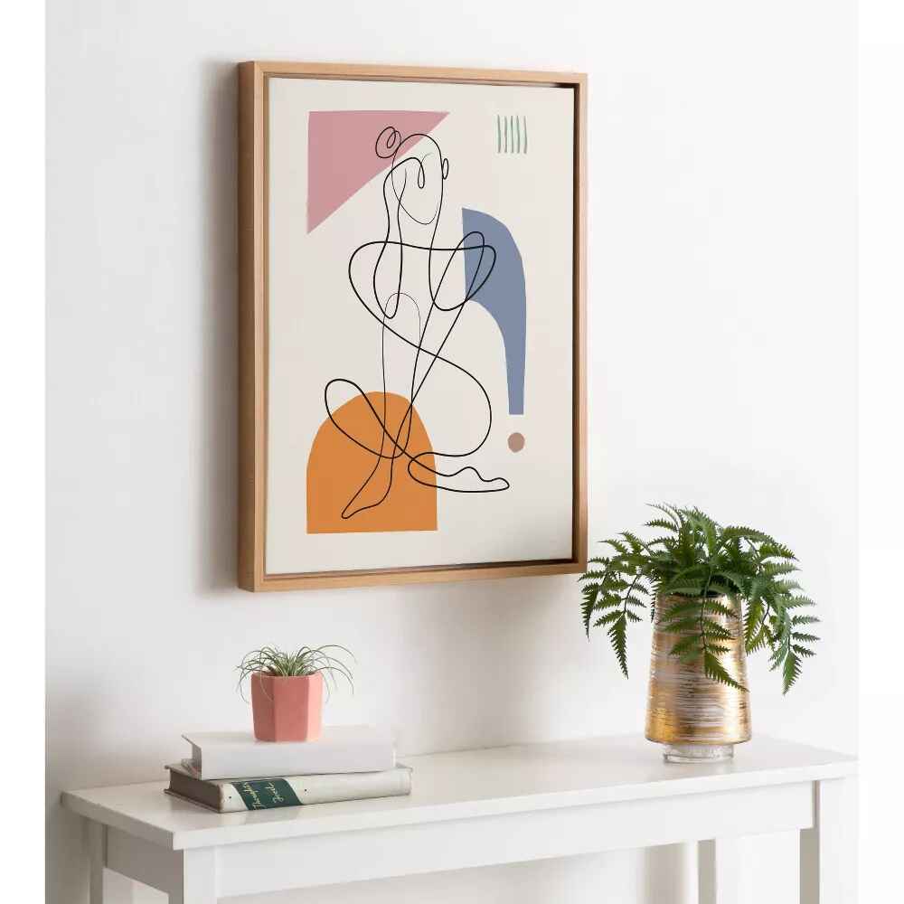 Sylvie Thinking Of You Framed Canvas by Rachel Lee-18"x24"