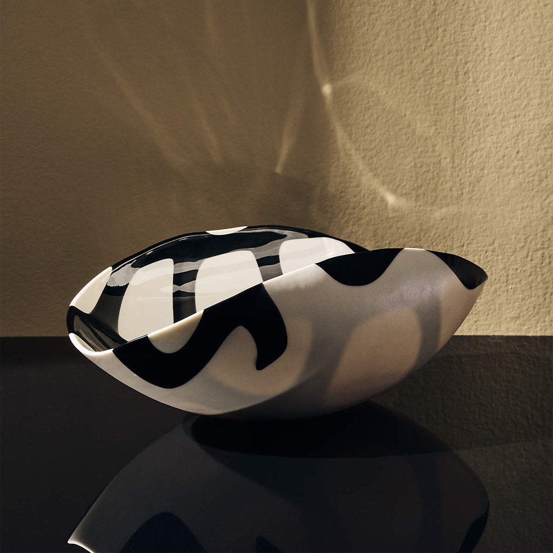 ZETA MURANO WHITE GLASS BOWL