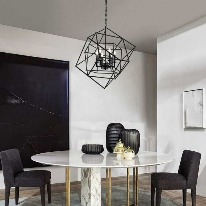 Vindas 6 Light Statement Geometric Chandelier