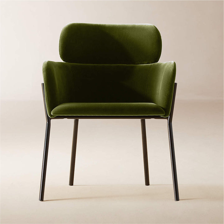 AZALEA GREEN VELVET DINING CHAIR