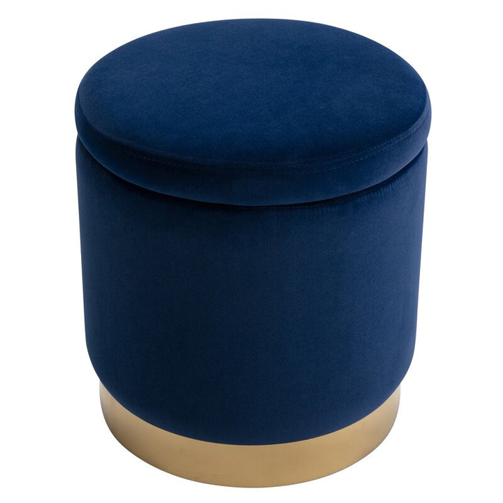 Andromedae 15.4 Velvet Round Storage Ottoman