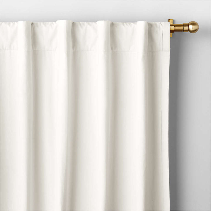 Pampas Ivory Embroidered Curtain Panel 44"x108"