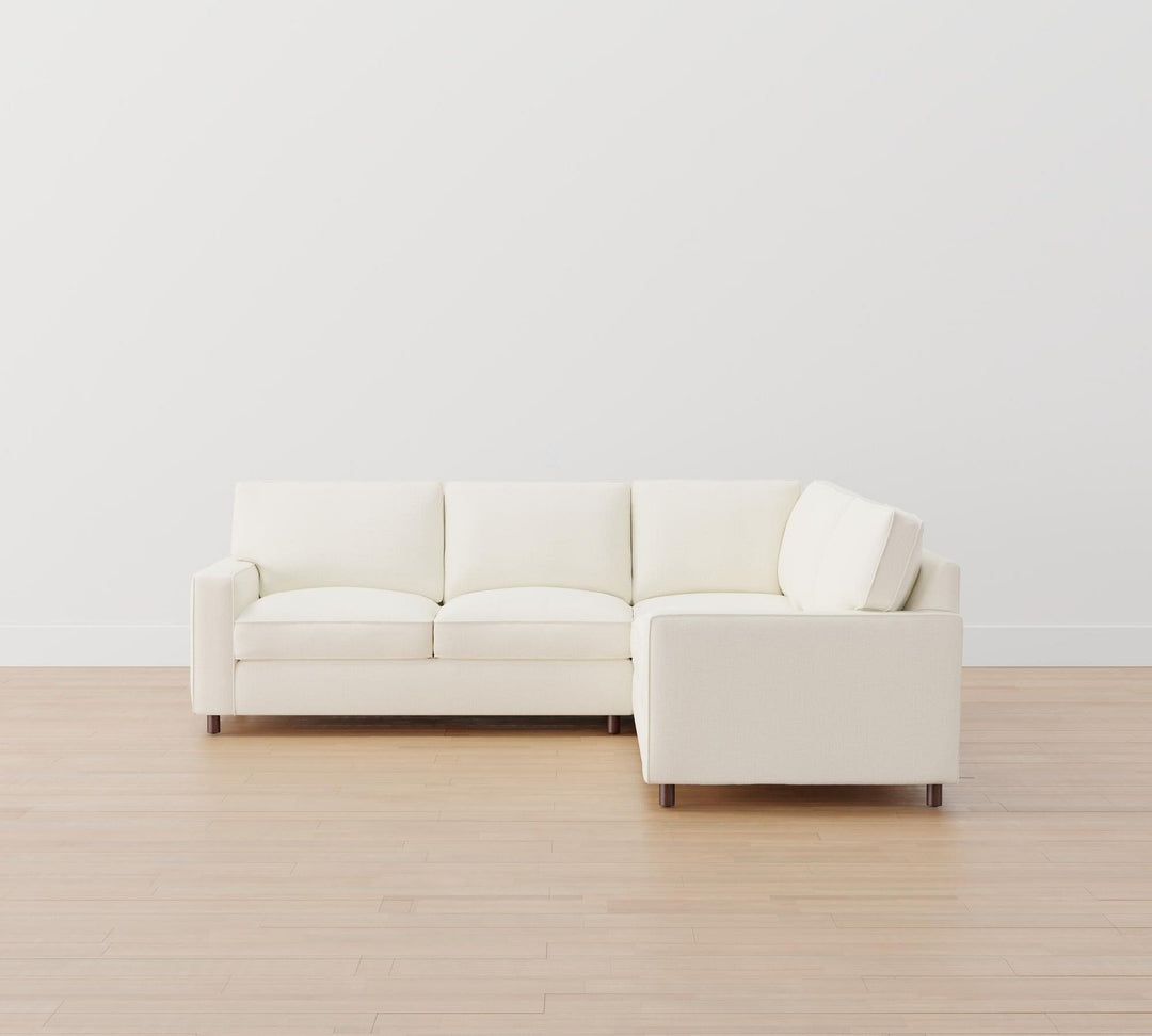 PB Comfort Square Arm 3-Piece L-Shaped Sectional