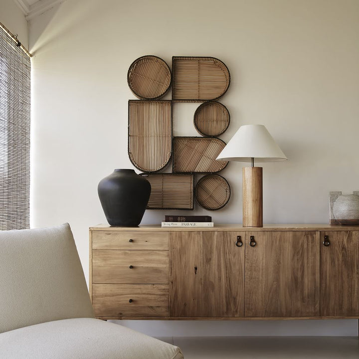 Geo Natural Woven Wall Art