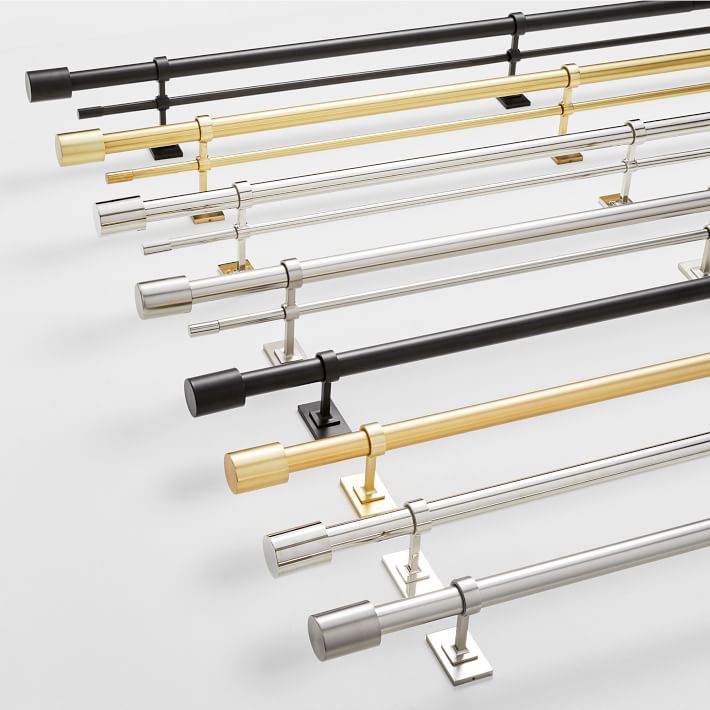 Oversized Metal Curtain Rod double 60''-108''