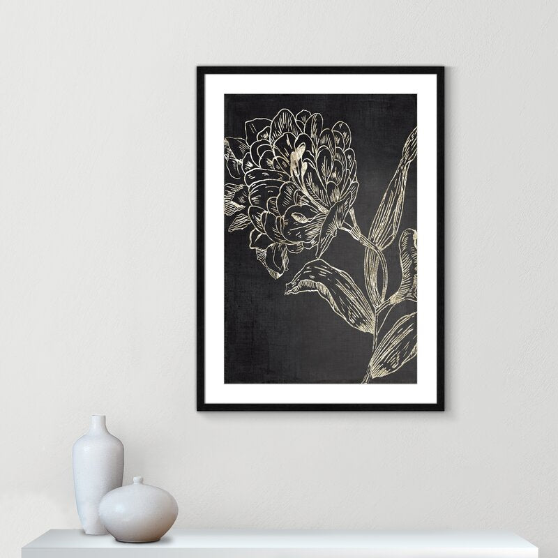 Golden Flower Folklore II by Asia Jensen With Frame 25.5"x35.5"