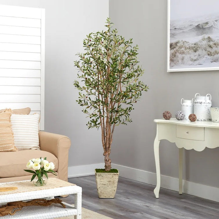 Faux Olive Tree in Planter
