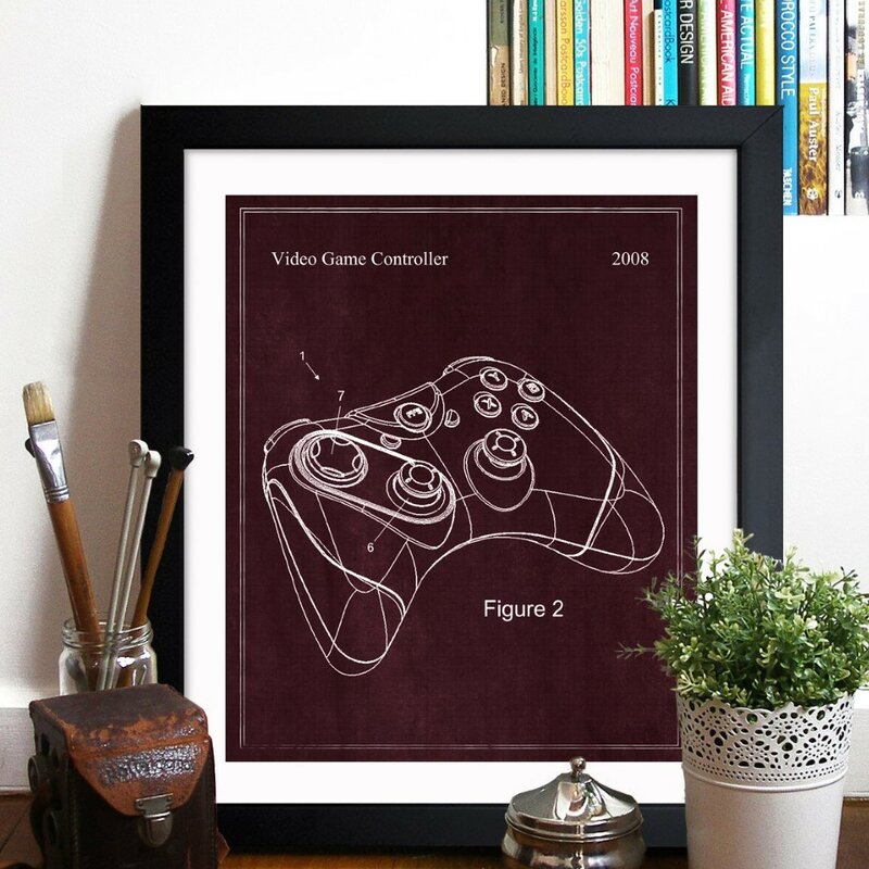 Video Game Controller Art With Frame