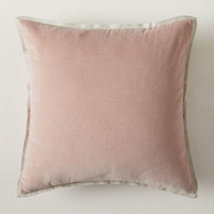 Classic Cotton Velvet Pillow Cover Adobe Rose