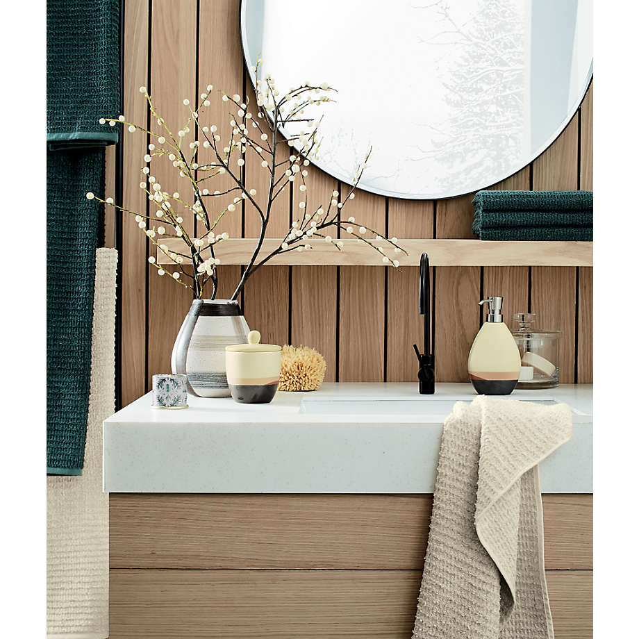 Edge Black Round Wall Mirror