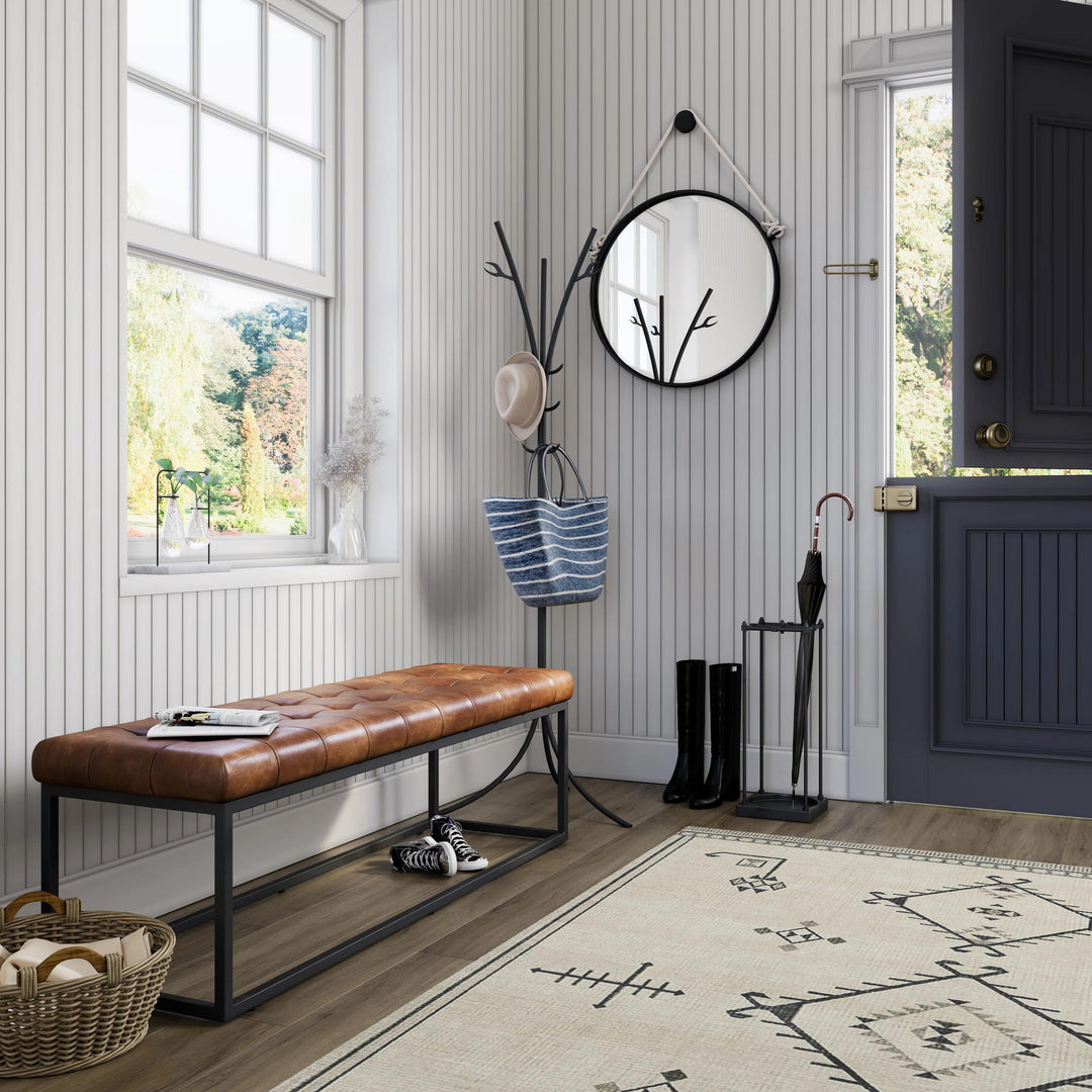 Pearson Genuine Leather Bench