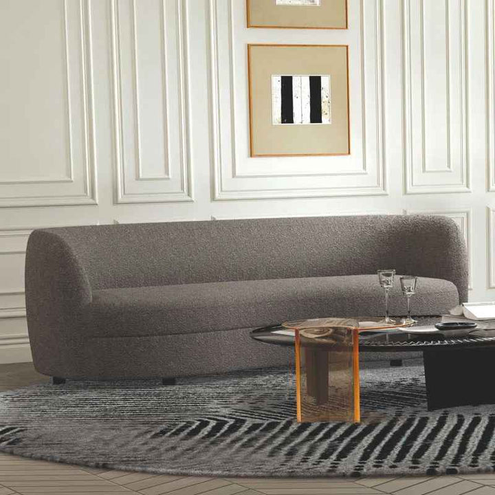 Tuxedo Arm Curved Sofa