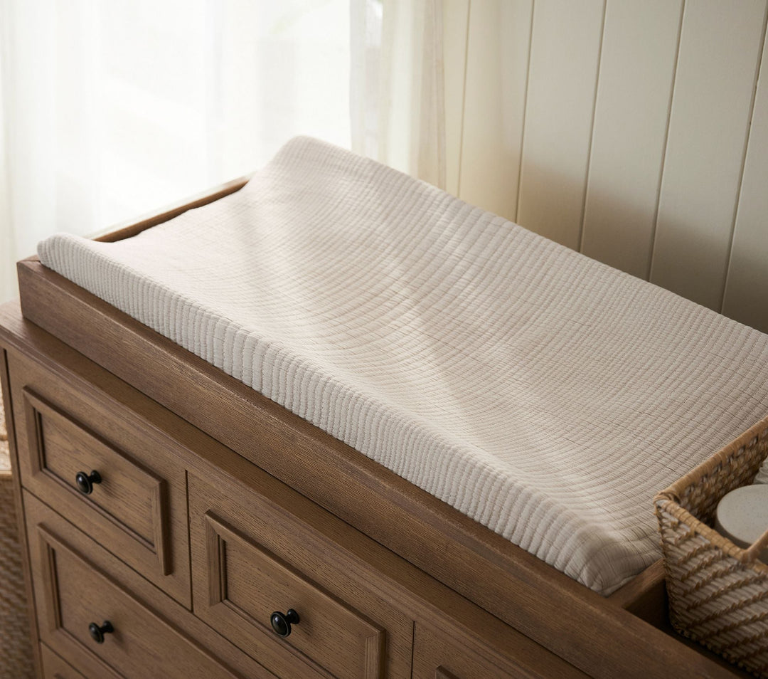 Organic Matelasse Changing Pad Cover