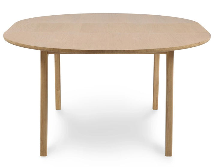 Plumas White Oak Dining Table for 6 Extendable