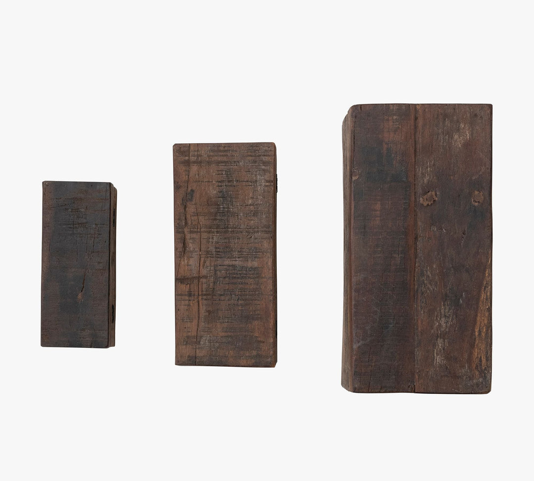 Reclaimed Wood Boxes - Set of 3