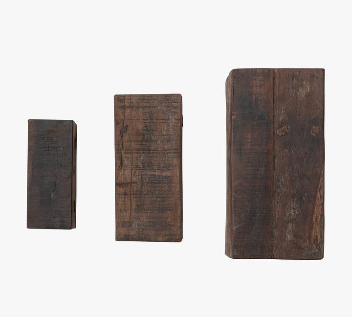 Reclaimed Wood Boxes - Set of 3