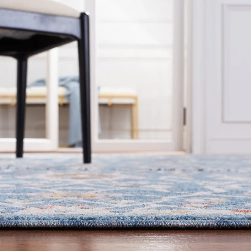 Sierra Oriental Blue Ivory Area Rug 8'x10'
