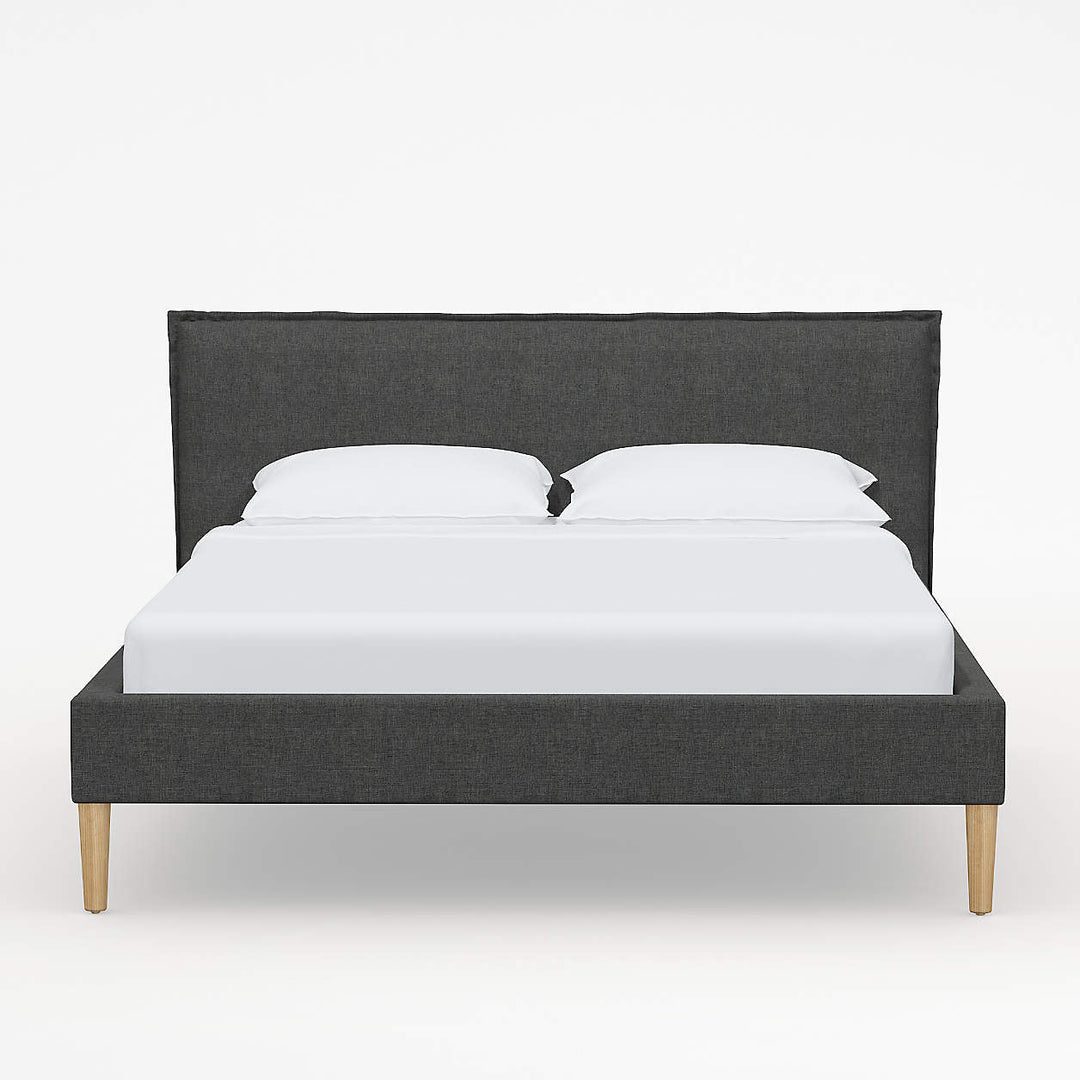 Lane California King Linen Charcoal Low Profile Bed