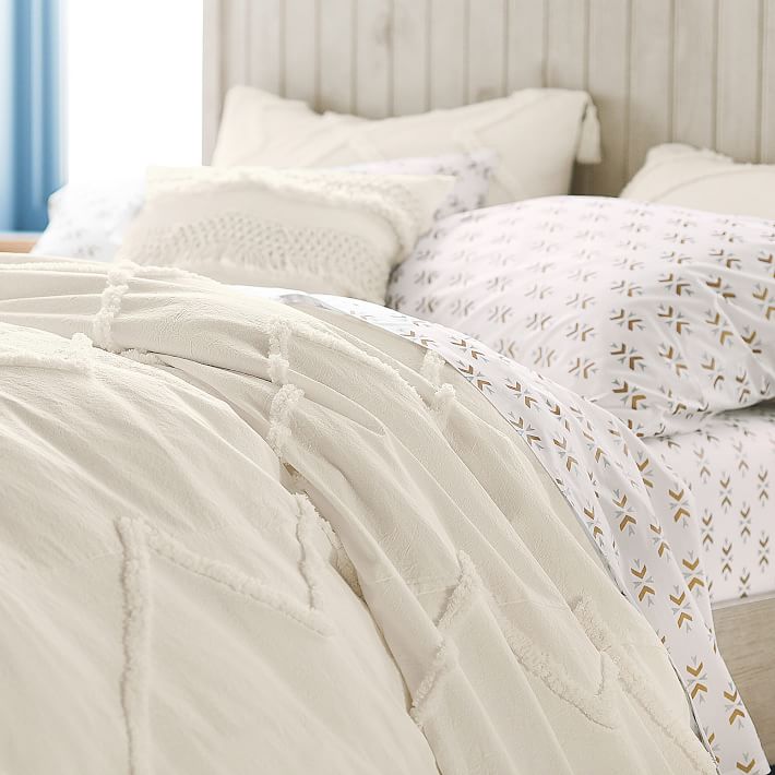 Ashlyn Tufted Organic Duvet Cover Sham No Insert-26"x20"