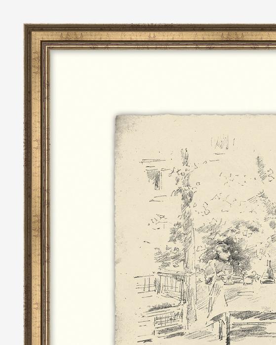 Etched Brunch Framed 17.75"x19.75"